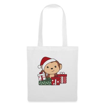 Monkey Christmas Gift Winter Animals Monkeys - Tote Bag - white - Front