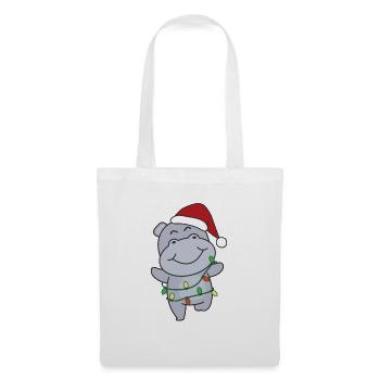 Hippo Christmas Winter Animals Hippos - Tote Bag - white - Front