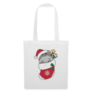 Hippo Christmas Snow Winter Animals Hippos - Tote Bag - white - Front