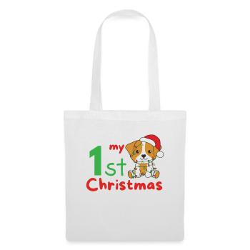 Jack Russell Christmas Dogs my 1st Christmas - Tote Bag - white - Front