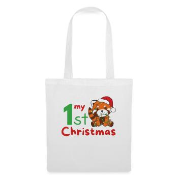 Rote Panda Weihnachten Red Pandas my 1st Christmas - Tote Bag - white - Front