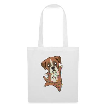 Boxer Dog Christmas Snow Winter Animals Dogs - Tote Bag - white - Front