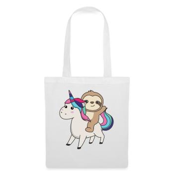 Paresseux Licorne Animaux mignons Licornes Paresseux - Sac en tissu - blanc - Devant