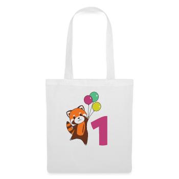 Red Panda First Birthday Balloons Enfants - Sac en tissu - blanc - Devant