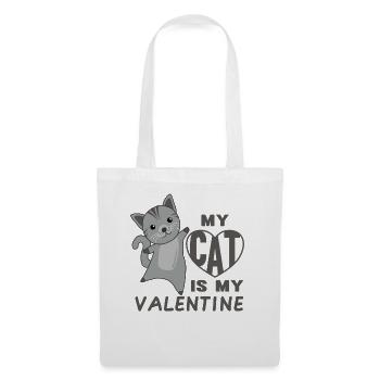 Mon chat est mon chat mignon de la Saint-Valentin pour la Saint-Valentin - Sac en tissu - blanc - Devant
