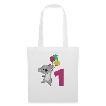 Ballons de premier anniversaire Koala pour enfants - Sac en tissu - blanc - Devant