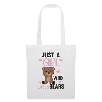 Only a girl who loves bears - cute bear - Tote Bag - white - Front