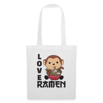 Ramen Japanese Noodles Sweet Monkey Eats Ramen - Tote Bag - white - Front