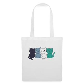oriented aroace Flag Pride LGBTQ cute cats - Tote Bag - white - Front