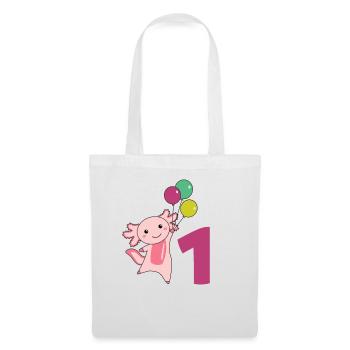 Axololt ballons de premier anniversaire pour enfants - Sac en tissu - blanc - Devant