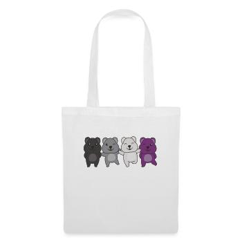 Asexual Flag Pride LGBTQ Quokka Aromantisch - Stoffbeutel - Weiß - Vorne