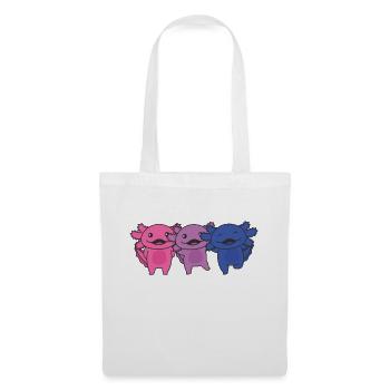 Bi Flag Gay Pride LGBTQ Axolotl - Tote Bag - white - Front