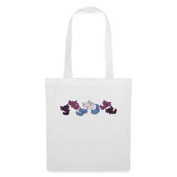Drapeau non conforme Fierté LGBTQ Axolotl - Sac en tissu - blanc - Devant