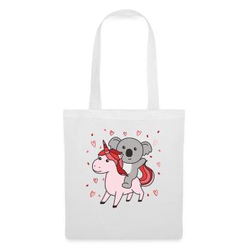 Koala with Unicorn Hearts Favorite Animal Heart - Tote Bag - white - Front
