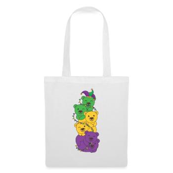 let the shenanigans begin Mardi Gras Bear Tower - Tote Bag - white - Front