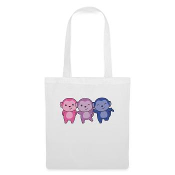 Bi Flag Gay Pride LGBTQ Monkey - Tote Bag - white - Front
