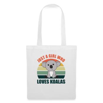 Seulement une fille qui aime les koalas - koala mignon - Sac en tissu - blanc - Devant