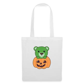 Bear in Pumpkin Cute Bears Happy Halloween - Tote Bag - white - Front