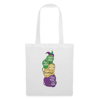 let the shenanigans begin Mardi Gras Sloth Tower - Tote Bag - white - Front
