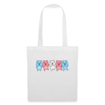 Transgender Flag Trans Pride LGBTQ Quokka - Stoffbeutel - Weiß - Vorne