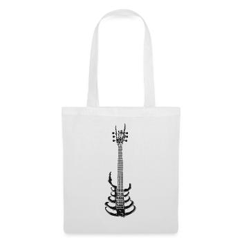 Rock & Roll Skelett Gitarre Musik Liebhaber - Stoffbeutel - Weiß - Vorne