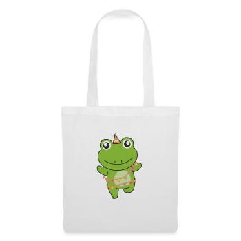 Grenouille pour anniversaire pour les enfants un cadeau - Sac en tissu - blanc - Devant