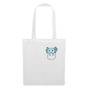 Axolotl in pocket sweet axolotls in breast pocket - Tote Bag - white - Front
