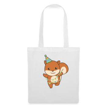Squirrel for a birthday for children - Tote Bag - white - Front