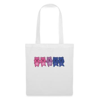 Bi Flag Pride LGBTQ Quokka - Stoffbeutel - Weiß - Vorne