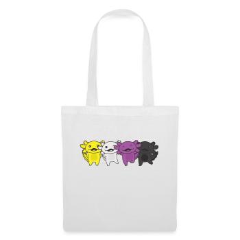 Nonbinary Flag Non Binary Pride LGBTQ Axolotl - Stoffbeutel - Weiß - Vorne