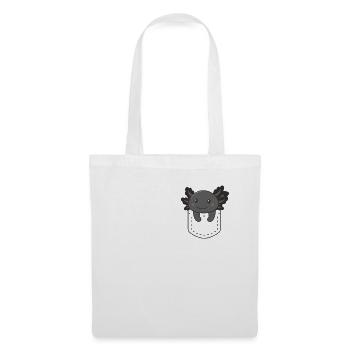 Axolotl in pocket sweet axolotls in breast pocket - Tote Bag - white - Front
