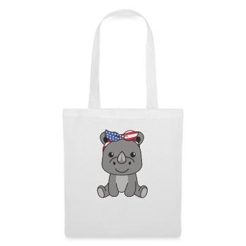 4 juillet American Rhino for Children USA - Sac en tissu - blanc - Devant