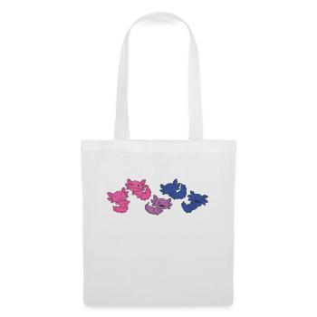 Bi Flag Pride LGBTQ Axolotl - Stoffbeutel - Weiß - Vorne