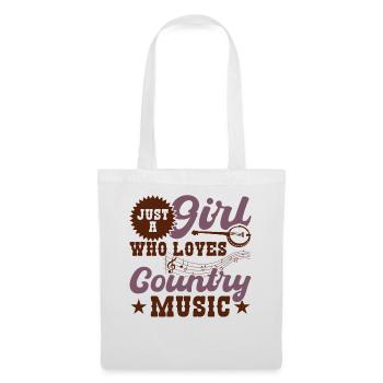 Just a girl who loves country music - Tote Bag - white - Front