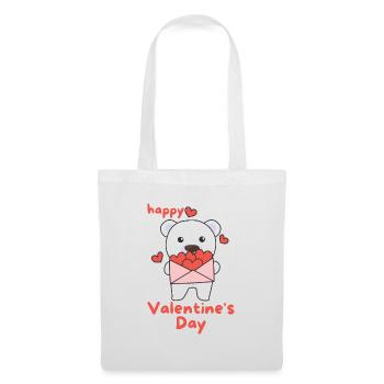 Polar bear for Valentine's Day cute animals with hearts - Tote Bag - white - Front