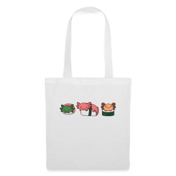 Sushi Axolotls kawaii Sushi Axolotl - Stoffbeutel - Weiß - Vorne