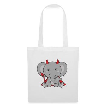 Elephant Halloween Cute Devil Children Witches Costume - Tote Bag - white - Front