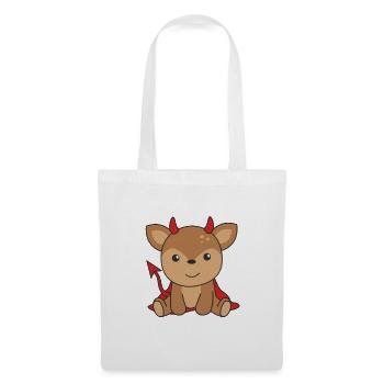 Deer Halloween Cute Devil Witches Costume - Tote Bag - white - Front