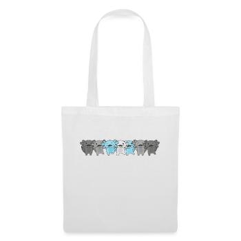 Demiboy Flag Pride LGBTQ Cute Axolotl - Tote Bag - white - Front