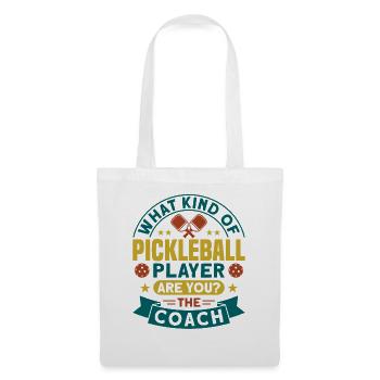 Coach Pickleball Spieler Pickleball Design - Stoffbeutel - Weiß - Vorne