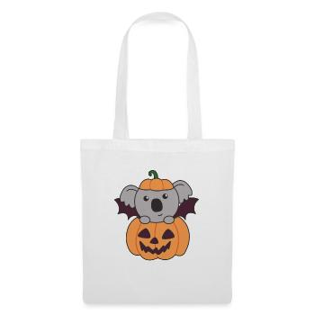Koala Halloween Costume de chauve-souris de citrouille - Sac en tissu - blanc - Devant