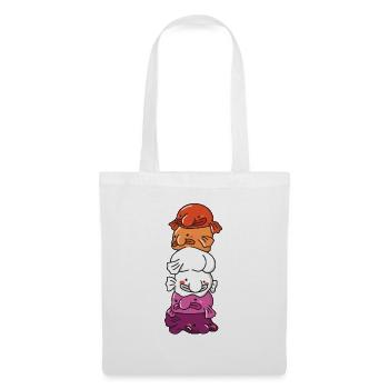 Drapeau lesbien Gay Pride LGBTQ Blobfish - Sac en tissu - blanc - Devant