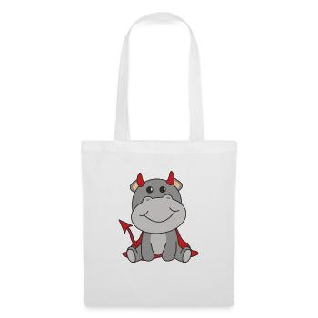 Hippo Halloween Cute Devil Witches Costume - Tote Bag - white - Front