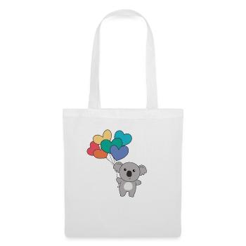 Rainbow Hearts Pride LGBTQ Ballons Koala - Sac en tissu - blanc - Devant