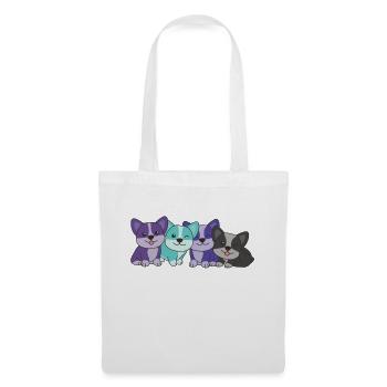 alexigender flag corgi pride LGBTQ cute dogs - Tote Bag - white - Front