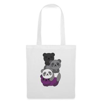 Asexual Flag Pride LGBTQ Cute Panda Bunch - Tote Bag - white - Front