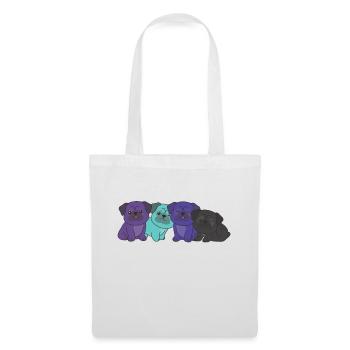 alexigender flag pug pride LGBTQ cute dogs - Tote Bag - white - Front