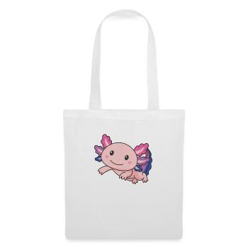 Bi Flag June Pride LGBTQ Axolotl - Tote Bag - white - Front