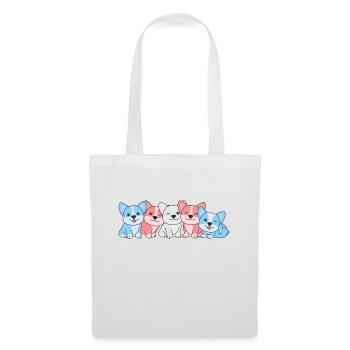 Transgender Flag Corgi Pride LGBTQ Cute Dogs - Tote Bag - white - Front