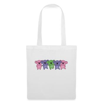 Trigender Flag Pride LGBTQ Mignon Koala - Sac en tissu - blanc - Devant